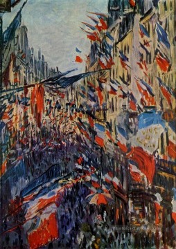 La rue Saint Denis Claude Monet Peinture à l'huile